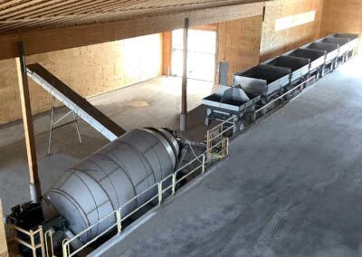 Autobatch with blenders hoppers and quad split hopper