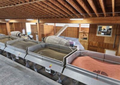 Blend system operator’s office overlooking the loadout lanes and blending system.