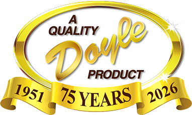 Doyle Manufacturing 75 year anniversary logo